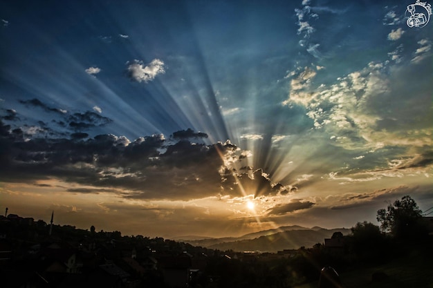 scenic view of sky at sunset