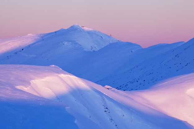 Scenic view of snow covered mountain against sky