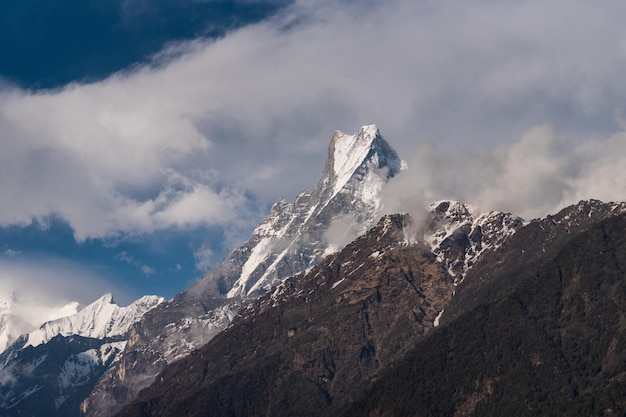 scenic view of snow covered mountain against sky