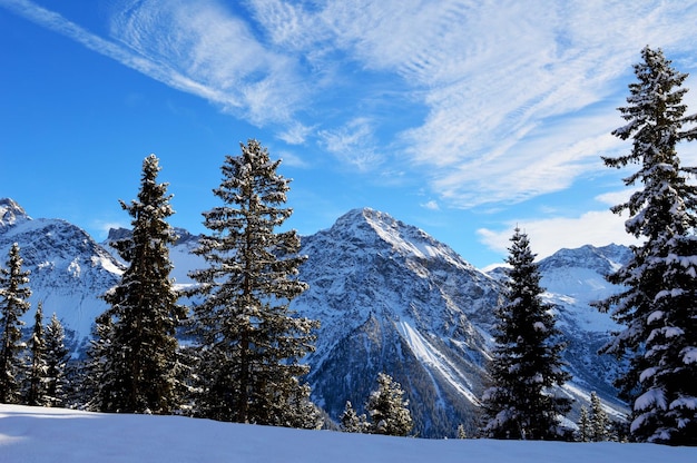 scenic view of snow covered mountains sky