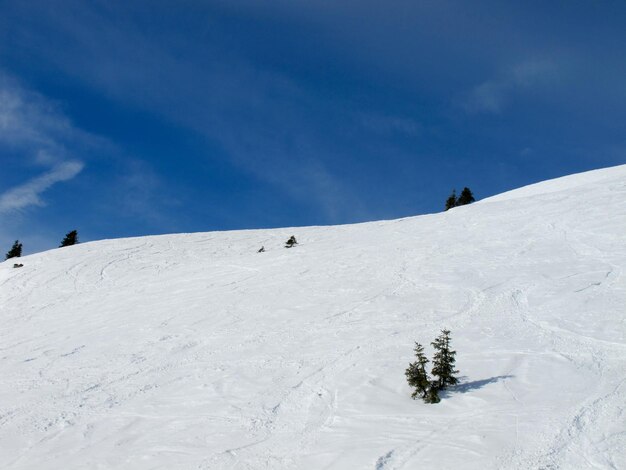 Scenic view of snowcapped landscape against sky