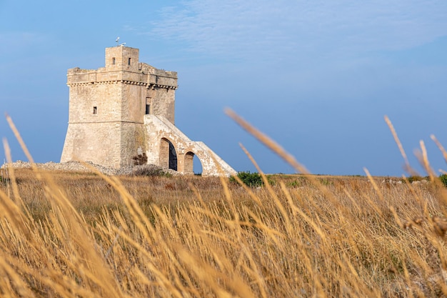 Scenic view of Squillace tower in Porto Cesareo Italy