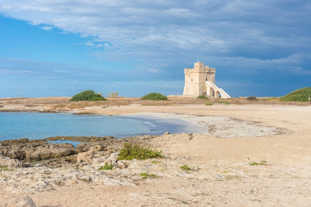 Scenic view of Squillace tower in Porto Cesareo Italy