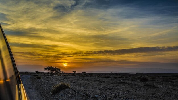 Photo scenic view of sunset