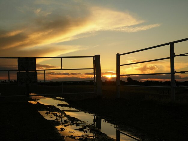 Foto vista panoramica del tramonto