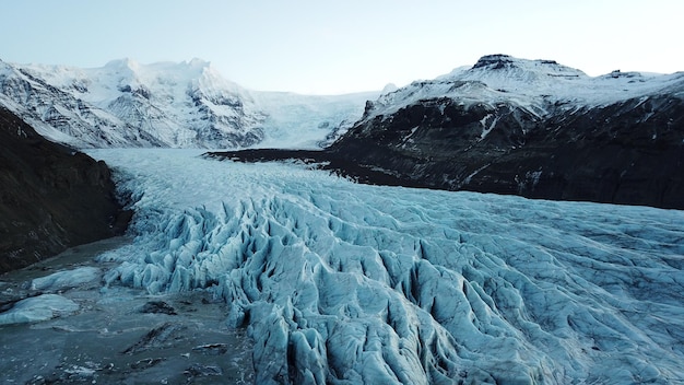 Photo scenic view of vatnajokull glacier
