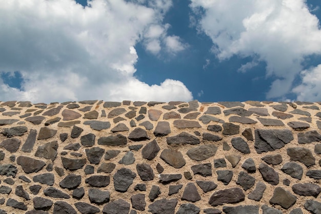 Scenic view of wall against sky