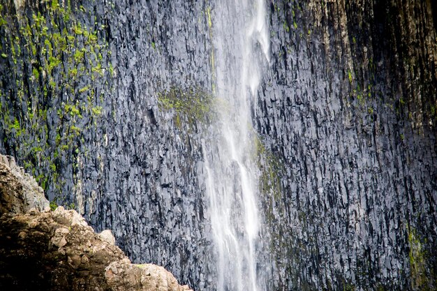 Scenic view of waterfall