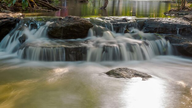 Scenic view of waterfall