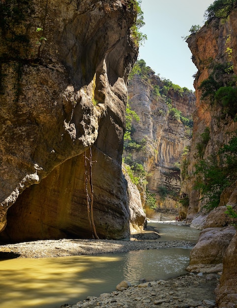 Foto la vista panoramica della cascata