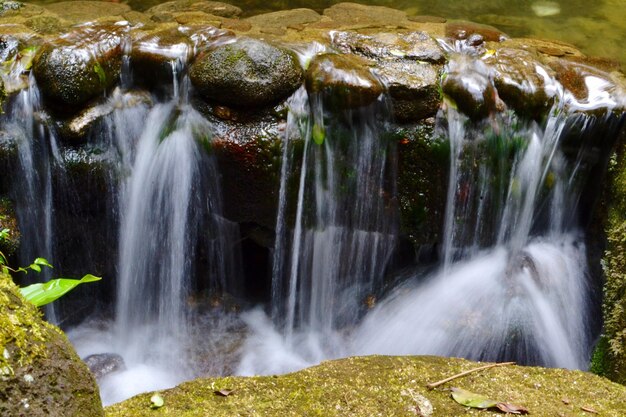 Scenic view of waterfall