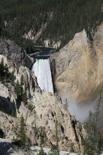 Foto la vista panoramica della cascata