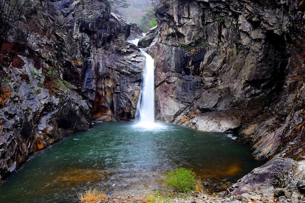scenic view of waterfall
