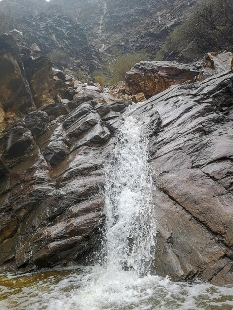 Scenic view of waterfall