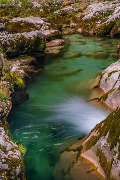 Foto la vista panoramica della cascata