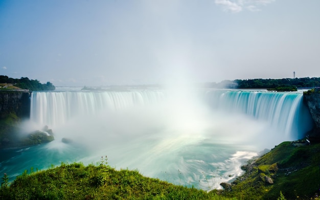 Scenic view of waterfall