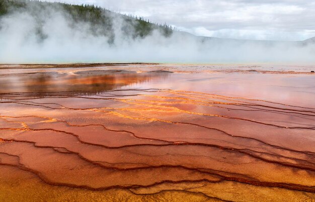 Foto la vista panoramica della cascata