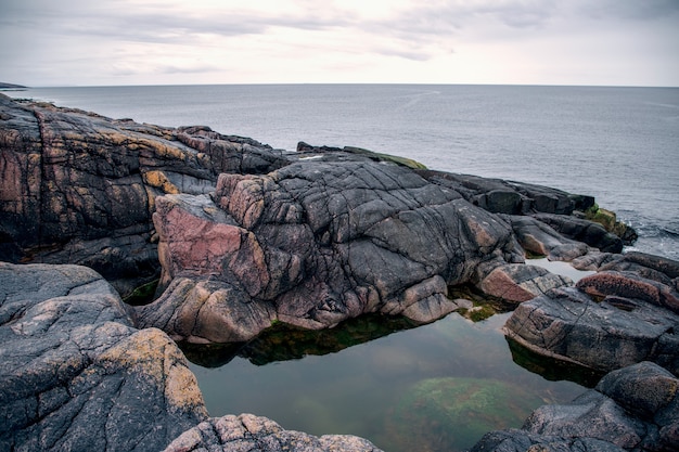 Scenic views of the Barents Sea coastline