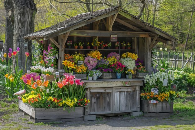 The Scent of Renewal A Colorful and Fragrant Easter Lily and Spring Flower Stand