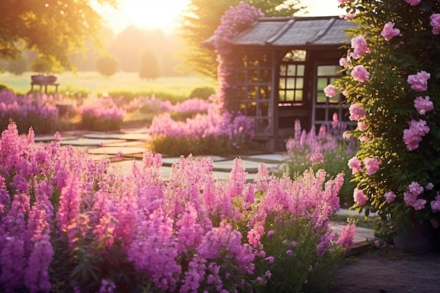 향기로운 화려함 향기로운 꽃 정원 천국