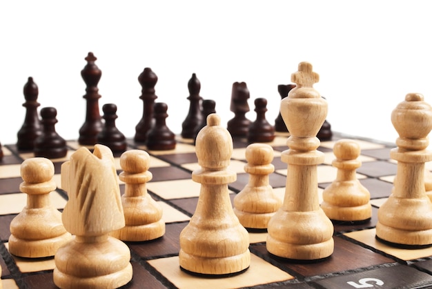 schaken op wit