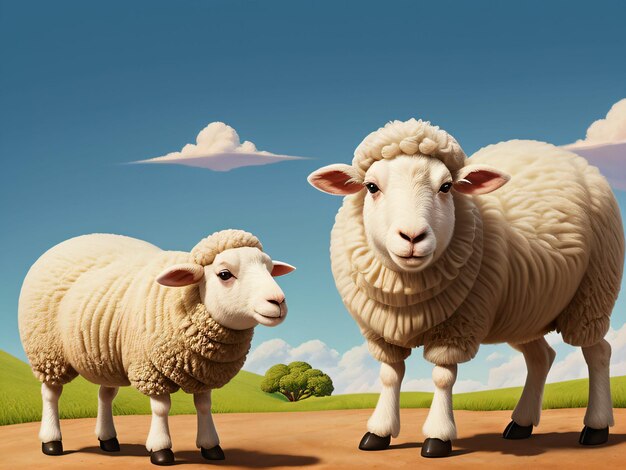 schapen groep illustratie