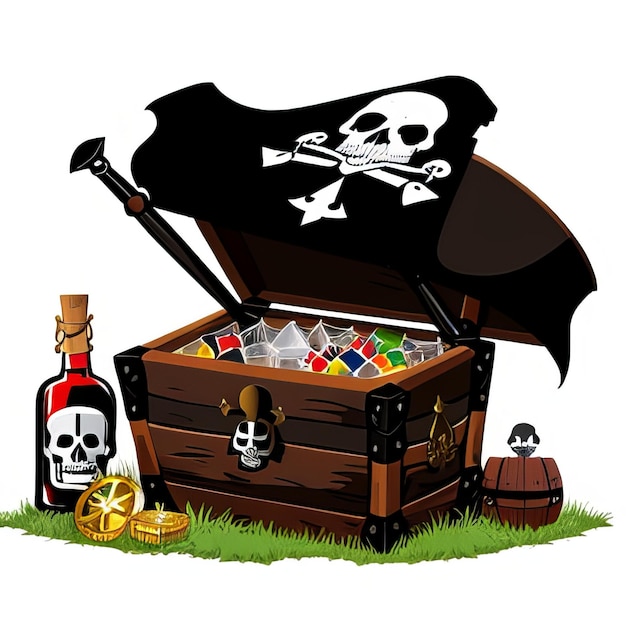 Foto schattenjacht op piraten