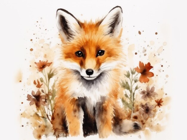 Schattig aquarel illustratie sprookje verhalenboek wenskaart ontwerp Hand getrokken scène