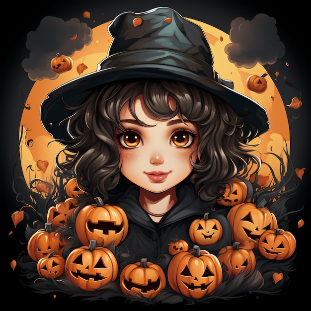 schattig avatar karakter voor halloween evenement mascotte illustratie profielfoto