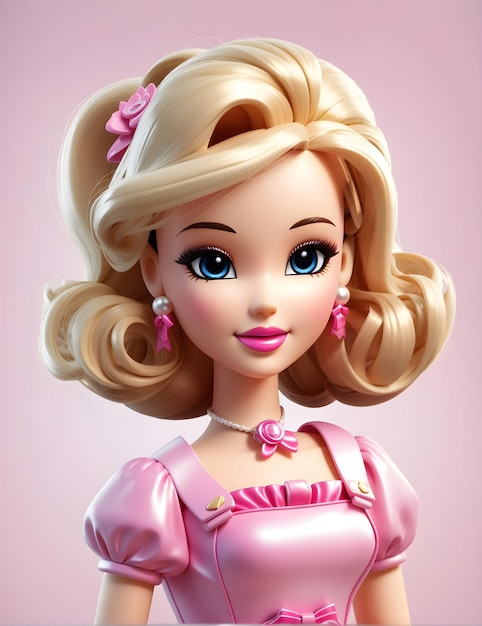 schattig Barbie pop prinses karakter