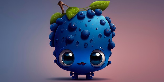 Schattig BlueBerry geanimeerd personage