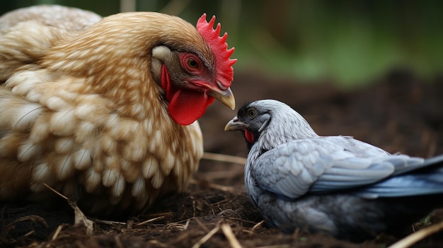 Schattig dierlijk ai-kunstwerk lied van de professionele illsutratie van de natuur