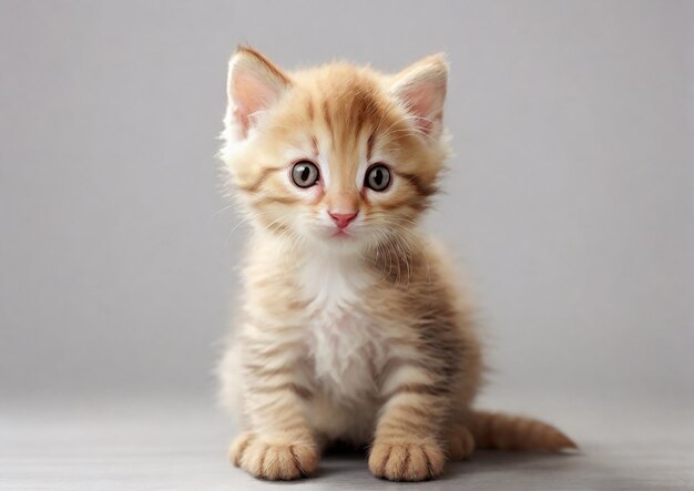 schattig en schattig Brits kitten op witte achtergrond