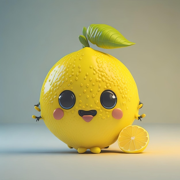 Schattig Fruit Karakter Fruit Mascotte Fruit Cartoon Fruit Illustratie Kawaii Fruit Fruit Karakter