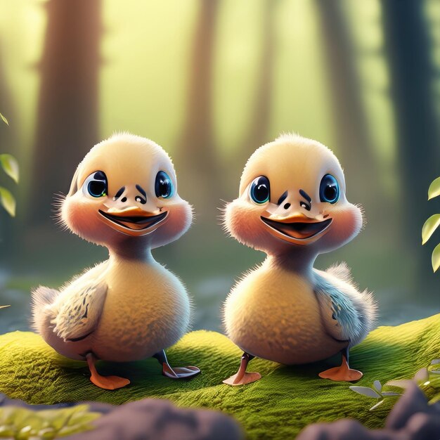 Schattig Goose 3D-personage