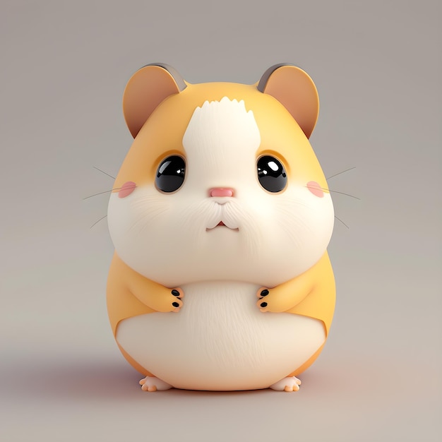 Schattig hamsterkarakterontwerp generatieve ai