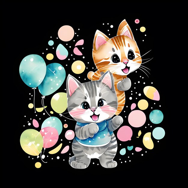 schattig kattenontwerp met cartoonlook