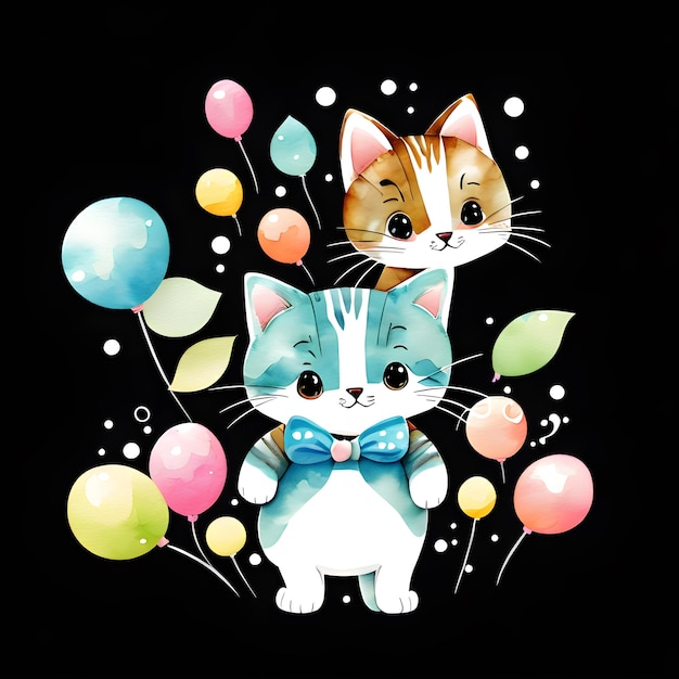 schattig kattenontwerp met cartoonlook