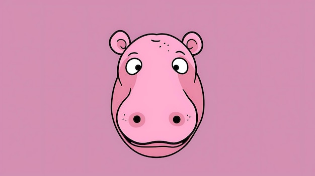 schattig nijlpaard cartoon pastel nijlpaarden achtergrond