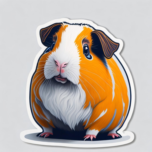 Schattig schattig grillig dier karakter in vector illustratie sticker stijl