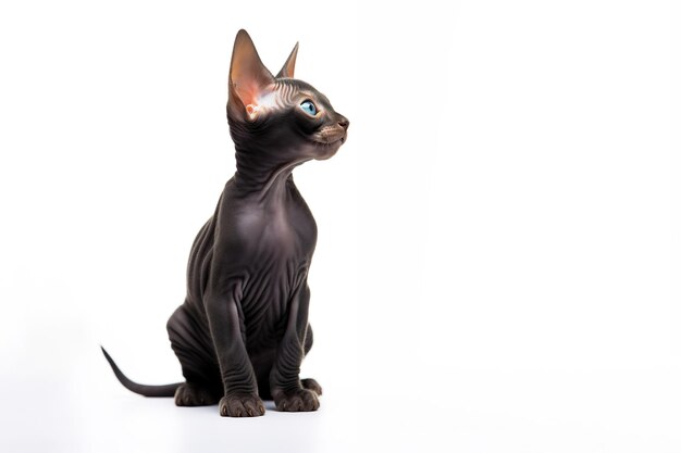 Schattig zwart Sphynx-katje
