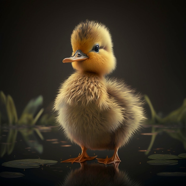 Schattige Baby Duck Generatieve Ai