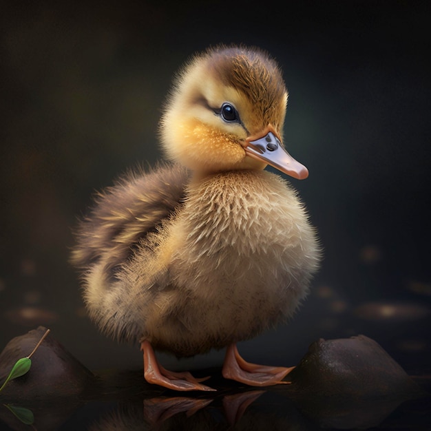 Schattige Baby Duck Generatieve Ai