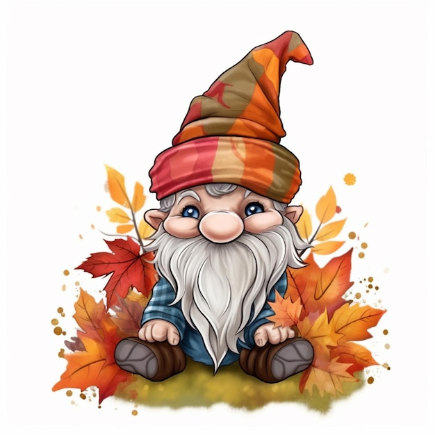 Schattige Baby Gnome sublieme aquarel