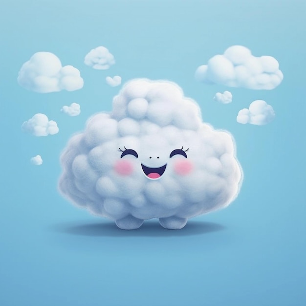 Schattige Baby Moons Kawaii Cartoon illustraties van vrolijke wolken en sterrendromen