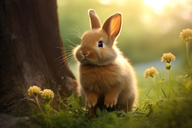 Schattige Bunny Generatieve AI