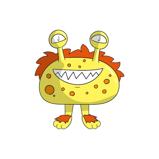 Schattige Cartoon Monsters illustratie. Halloween kostuum, concept illustraties, stripfiguren.Web