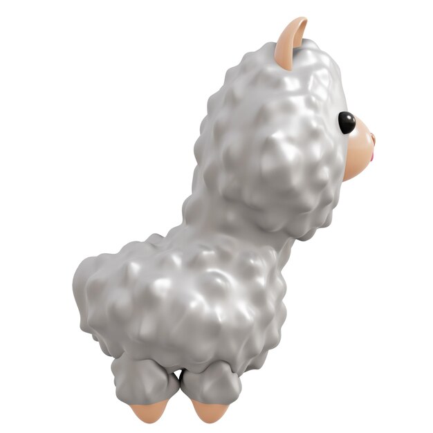 Schattige dieren Lama 3D illustratie alpaca