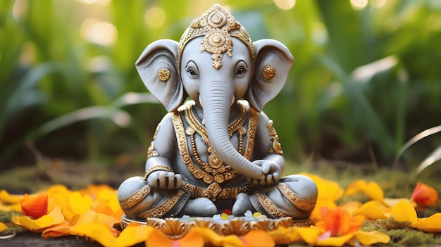 Schattige Ganesha Schattige kleine witte Lord Ganesh