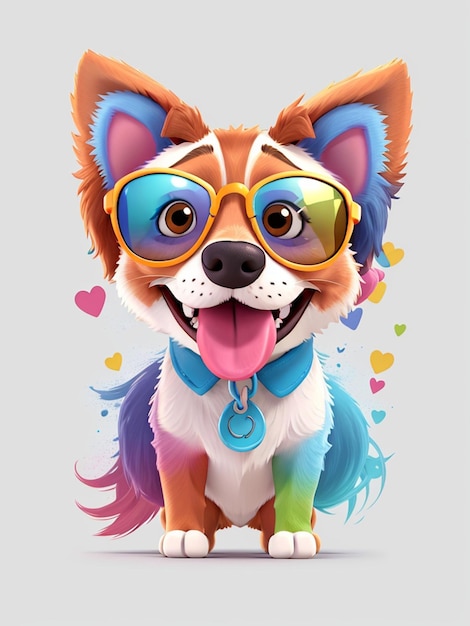 schattige hond vector